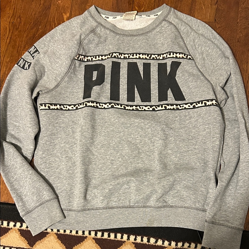 PINK Victoria's Secret Gray Crewneck Sweater